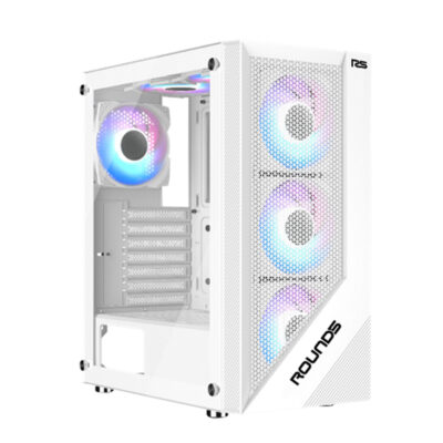 Gabinete Round5 Syndra Branco Lateral Vidro ATX