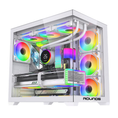 Gabinete Round5 Genos White Aquário ATX