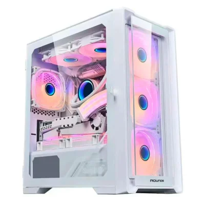 Gabinete Round5 Astra White Lateral Vidro mATX