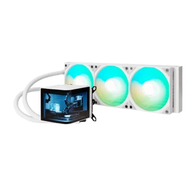 WaterCooler Tryx Panorama AIO Branco 360mm ARGB c/ Display 2K Curvo Personalizável