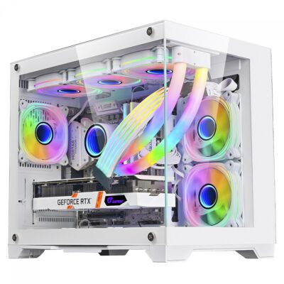 Gabinete Liketec Mad Rock Snow Aquário mATX