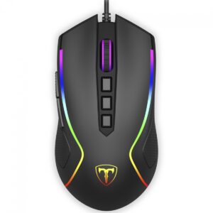 Mouse Gamer T-Dagger Darkangel V3 T-TGM209 V3 Preto USB RGB 8 Botões 4000 DPI