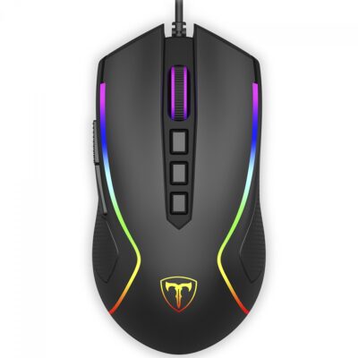 Mouse Gamer T-Dagger Darkangel V3 T-TGM209 V3 Preto USB RGB 8 Botões 4000 DPI