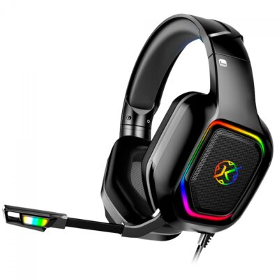 Headset Gamer Kalkan Magni Preto USB/USB-C LED RGB