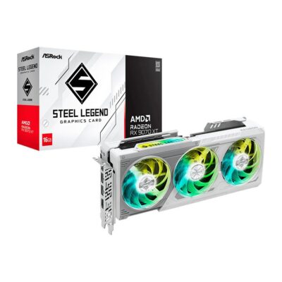 Placa de Vídeo Radeon RX 9070 XT 16GB GDDR6 256bit ASRock Steel Legend