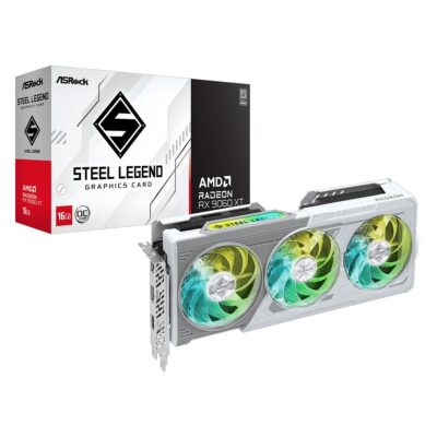Placa de Vídeo Radeon RX 9060 XT 16GB GDDR6 128bit ASRock Steel Legend OC