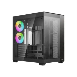 Gabinete Ocypus Delta C74 Preto Aquário ATX c/ 2 Coolers ARGB