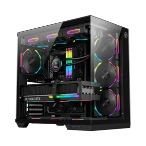 Gabinete Kalkan Skye RGB KLK042 Preto Aquário ATX c/ Fita de LED ARGB