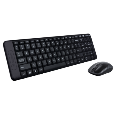 Kit Teclado e Mouse Sem Fio Logitech MK220 Preto USB
