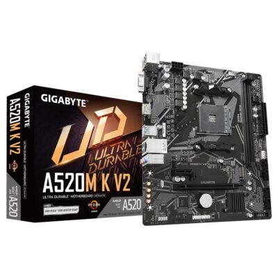 Placa Mãe Gigabyte A520M K V2 AMD AM4 DDR4 mATX