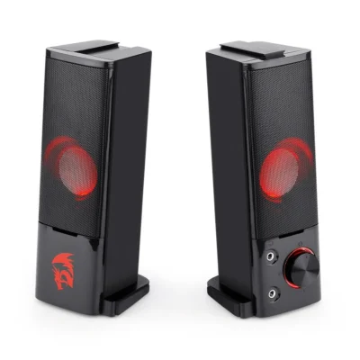 Caixa de Som e Soundbar Redragon Orpheus GS550 Preto 2x3W P2 LED Vermelho