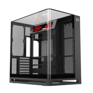 Gabinete Redragon Wideview Pro Curvo Preto Aquário ATX c/ Display LCD 9.16"